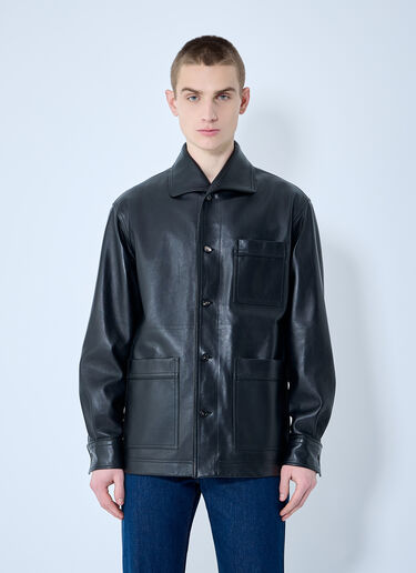 LN-CC® - Bottega Veneta: Leather Pyjama Shirt - Black Bottega Veneta Leather Pyjama Shirt Black bov0159010