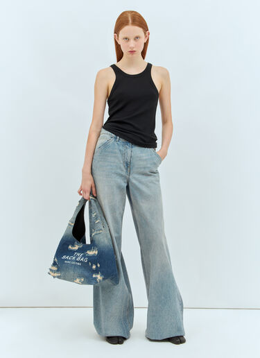 LN-CC® - Marc Jacobs: The Denim Sack Shoulder Bag - Blue Marc Jacobs The Denim Sack Shoulder Bag Blue mcj0258001