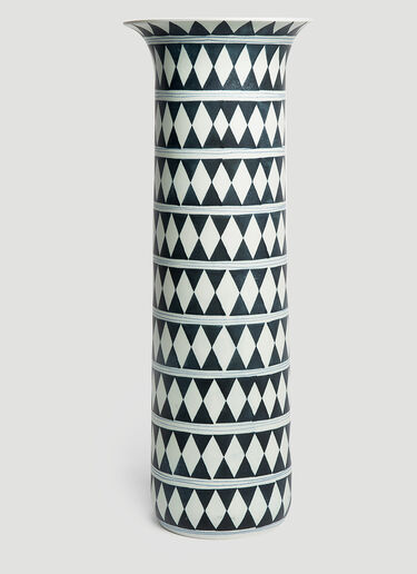 LN-CC® - L'Objet: Large Tribal Diamond Vase - Black L'Objet Large Tribal Diamond Vase Black wps0642303