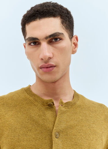 LN-CC® - Acne Studios: Crewneck Cardigan - Khaki Acne Studios Crewneck Cardigan Khaki acn0157006