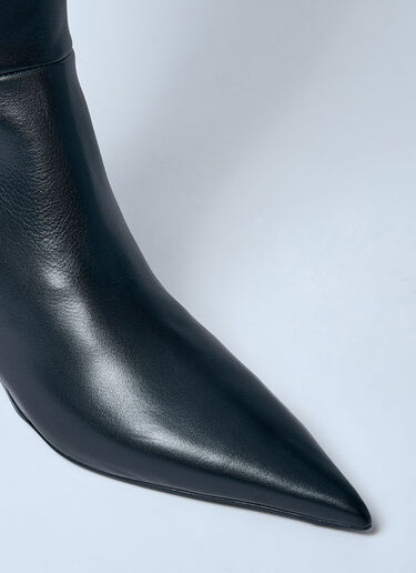 LN-CC® - TOTEME: Sharp Knee-High Leather Boots - Black TOTEME Sharp Knee-High Leather Boots Black tot0259035