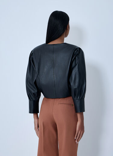 Chloé Cropped Collarless Jacket Black chl0263046