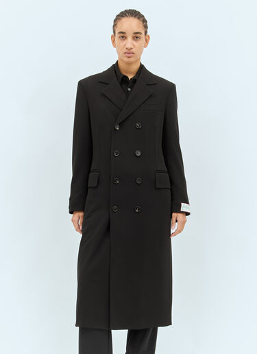 LN-CC® - Bottega Veneta: Matt Fluid Viscose Jersey Coat - Black Bottega Veneta Matt Fluid Viscose Jersey Coat Black bov0258001