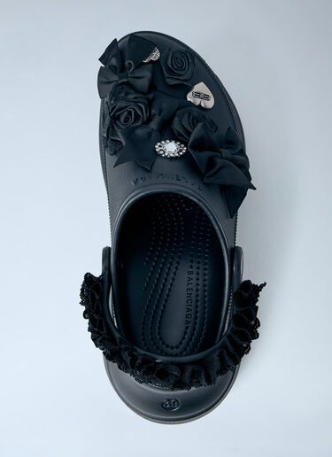 LN-CC® - Balenciaga: Crocs Mule Strap - Black Balenciaga Crocs Mule Strap Black bal0263019