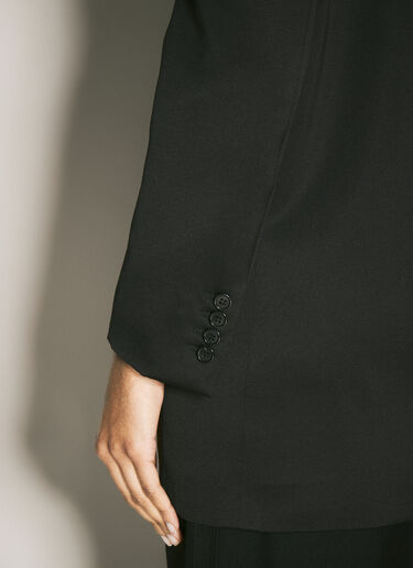 LN-CC® - Saint Laurent: Silk Tuxedo Blazer - Black Saint Laurent Silk Tuxedo Blazer Black sla0257009