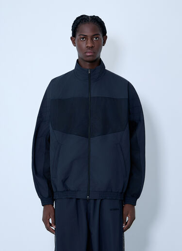 LN-CC® - Vetements: Mesh Panel Track Jacket - Black Vetements Mesh Panel Track Jacket Black vet0162002