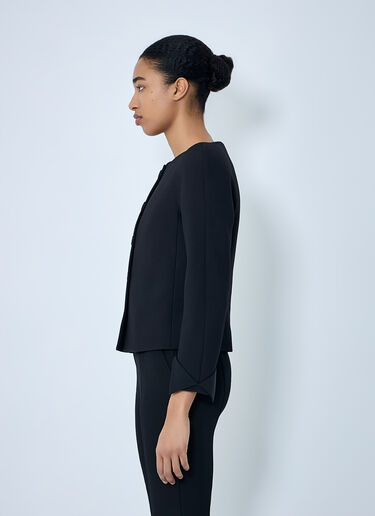 LN-CC® - Chloé: Collarless Fitted Jacket - Black Chloé Collarless Fitted Jacket Black chl0264002