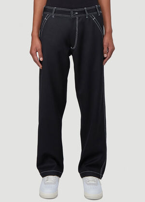 LN-CC® - Comme des Garcons SHIRT: Contrast-Stitch Pants - Black Comme des Garcons SHIRT Contrast-Stitch Pants Black cdg0140001