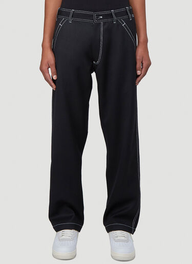 LN-CC® - Comme des Garcons SHIRT: Contrast-Stitch Pants - Black Comme des Garcons SHIRT Contrast-Stitch Pants Black cdg0140001