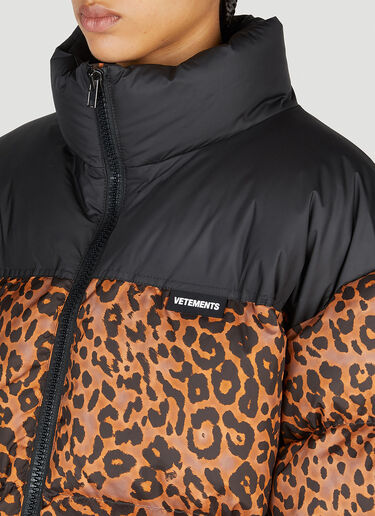 VETEMENTS 豹纹印花蓬松夹克 棕色 vet0254002