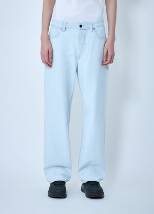 Stone Island Wide-Leg Denim Jeans Blue sto0164036
