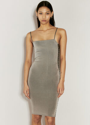 LN-CC® - Isa Boulder: Floater Knit Midi Dress - Grey Isa Boulder Floater Knit Midi Dress Grey isa0255006