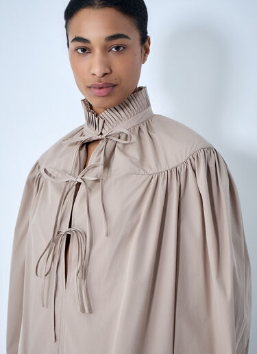 Dries Van Noten Gathered Neck Blouse Beige dvn0263008