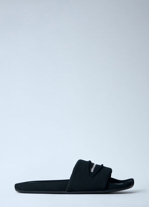 Alexander Wang Mesh Slide Sandals Black awg0263048