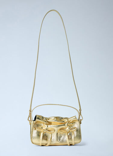 LN-CC® - Acne Studios: Micro Multipocket Crossbody Bag - Gold Acne Studios Micro Multipocket Crossbody Bag Gold acn0263014