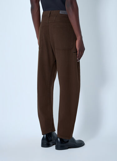 LN-CC® - Lemaire: Wide-Leg Denim Trousers - Brown Lemaire Wide-Leg Denim Trousers Brown lem0164010