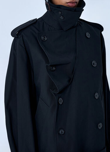 LN-CC® - Maison Margiela: Double-Breasted High-Collar Jacket - Black Maison Margiela Double-Breasted High-Collar Jacket Black mla0264051