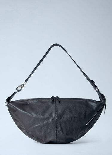 Lemaire Quiver Clip Leather Shoulder Bag Dark Brown lem0264035