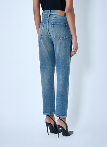 LN-CC® - Saint Laurent: 90s High-Rise Cropped Slim Jeans - Blue Saint Laurent 90s High-Rise Cropped Slim Jeans Blue sla0263016