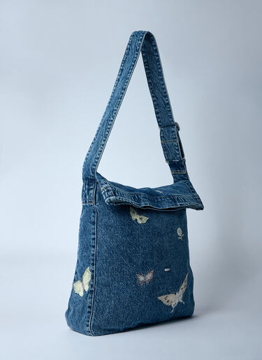 LN-CC® - Our Legacy: Crossbody Indigo Butterfly Sling Bag - Blue Our Legacy Crossbody Indigo Butterfly Sling Bag Blue our0360049