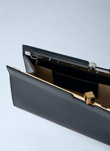 Jacquemus Le Salon Leather Shoulder Bag Black jac0264041