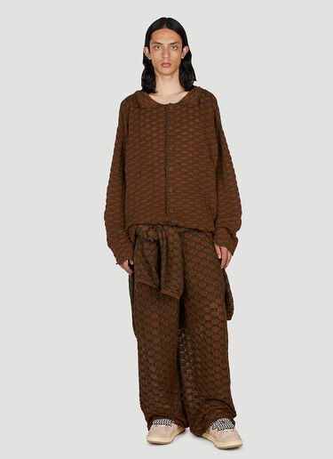 LN-CC® - Isa Boulder: Sphere Knit Long Sleeved Cardigan - Brown Isa Boulder Sphere Knit Long Sleeved Cardigan Brown isa0151006