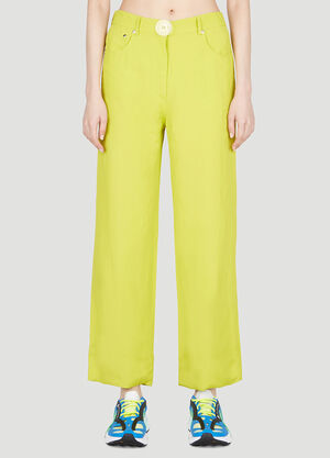 LN-CC® - Stella McCartney: Maxi Button Pants - Yellow Stella McCartney Maxi Button Pants Yellow stm0251014