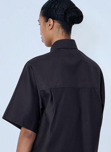 LN-CC® - Bottega Veneta: Wool and Silk Toile Shirt - Brown Bottega Veneta Wool and Silk Toile Shirt Brown bov0264046