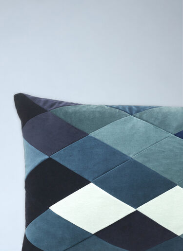 LN-CC® - Christina Lundsteen: Geometric Patchwork Cushion - Blue Christina Lundsteen Geometric Patchwork Cushion Blue wps0691939