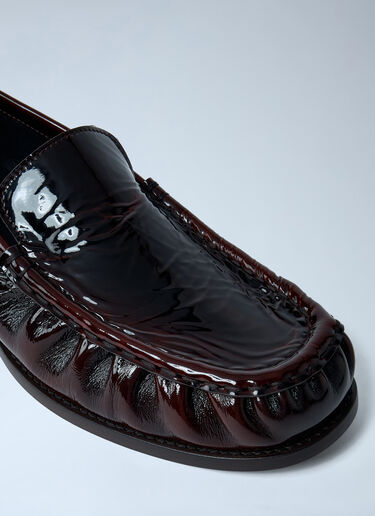 Dries Van Noten 漆皮乐福鞋 深棕色 dvn0261004