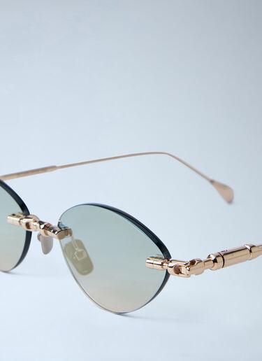 LN-CC® - Kuboraum: H65 Oval Sunglasses - Gold Kuboraum H65 Oval Sunglasses Gold kub0364004