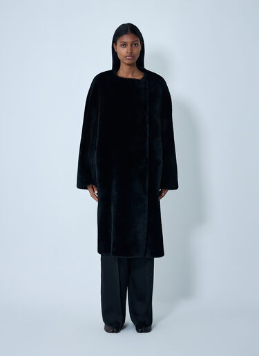 LN-CC® - TOTEME: Shearling Coat - Black TOTEME Shearling Coat Black tot0262031