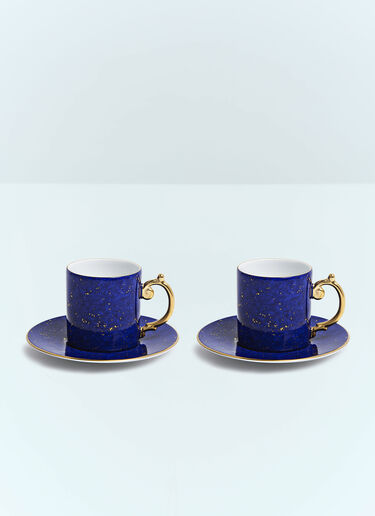 LN-CC® - L'Objet: Set Of Two Lapis Espresso Cups And Saucers - Blue L'Objet Set Of Two Lapis Espresso Cups And Saucers Blue wps0691614