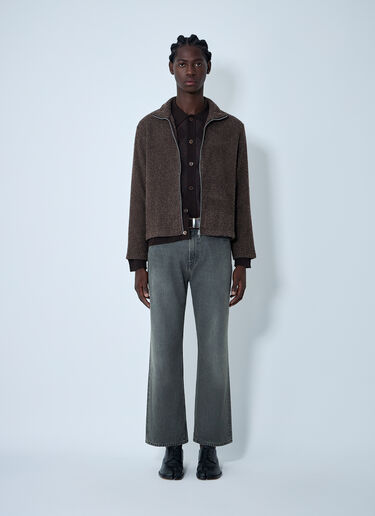 Our Legacy Knit Zip-Up Sweater Brown our0162016