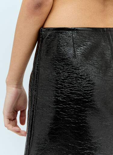 Courrèges エリプスビニールミニスカート ブラック cou0255001