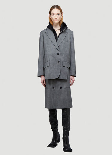 LN-CC® - Vetements: Tailored Pencil Skirt - Grey Vetements Tailored Pencil Skirt Grey vet0243005