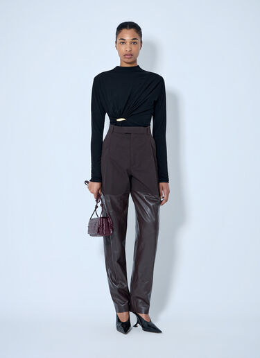Bottega Veneta Twist Detail Long Sleeve Top Black bov0264061