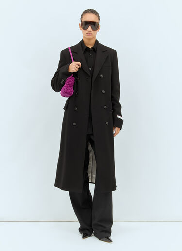 LN-CC® - Bottega Veneta: Matt Fluid Viscose Jersey Coat - Black Bottega Veneta Matt Fluid Viscose Jersey Coat Black bov0258001