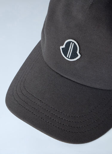 LN-CC® - Moncler + Rick Owens: Embroidered Logo Baseball Cap - Dark Grey Moncler + Rick Owens Embroidered Logo Baseball Cap Dark Grey mcs0363031
