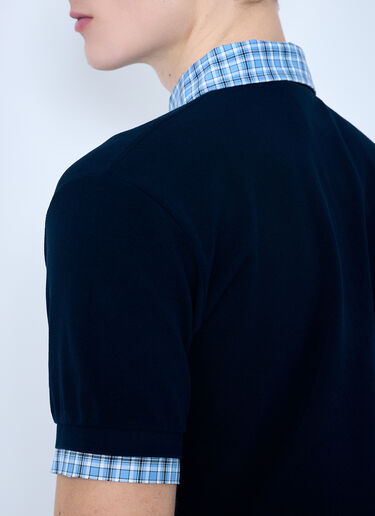 LN-CC® - Miu Miu: Polo Shirt With Contrast Trims - Blue Miu Miu Polo Shirt With Contrast Trims Blue miu0360006