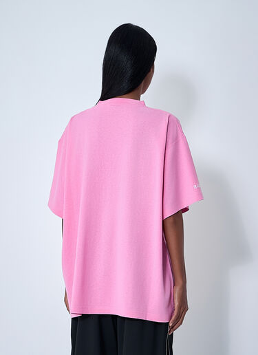 LN-CC® - Balenciaga: 徽标图案 T 恤 - 粉色 Balenciaga 徽标图案 T 恤 粉色 bal0261015