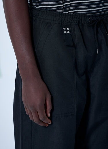 LN-CC® - Comme des Garçons Homme: 羊毛亚麻混纺裤 - 黑色 Comme des Garçons Homme 羊毛亚麻混纺裤 黑色 cdh0160003