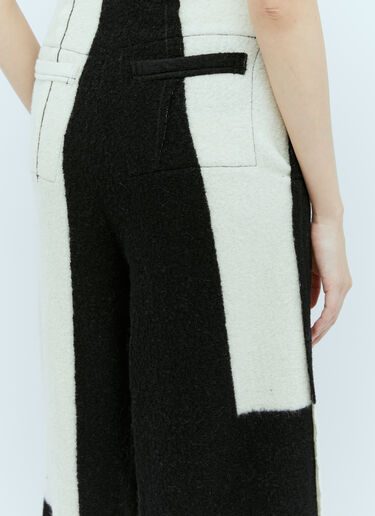 LN-CC® - Issey Miyake: Rectilinear 缩绒连身裤 - 白色 Issey Miyake Rectilinear 缩绒连身裤 白色 ism0254004