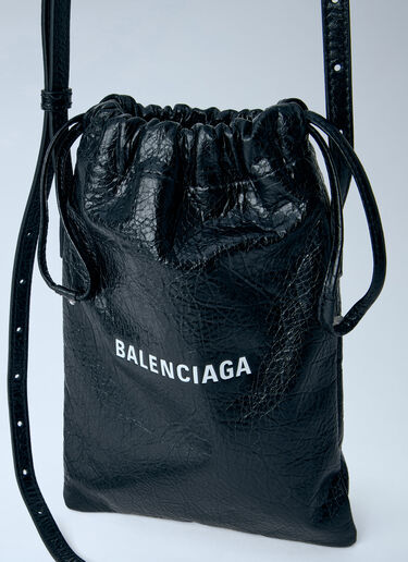 LN-CC® - Balenciaga: Shopper Phone Holder - Black Balenciaga Shopper Phone Holder Black bal0163027