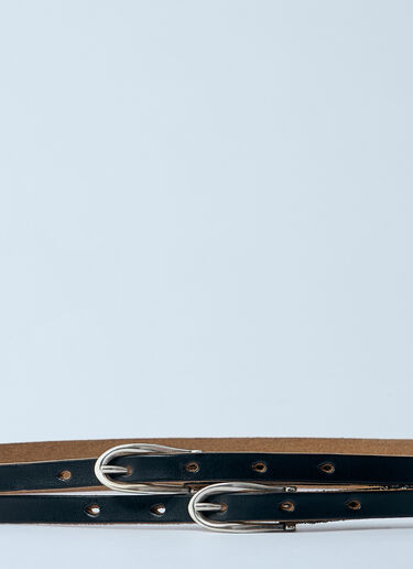 LN-CC® - Our Legacy: Twin Tongue Belt - Black Our Legacy Twin Tongue Belt Black our0360055