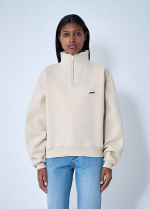 LN-CC® - Jacquemus: Le Camionneur Gros Grain Sweatshirt - Light Beige Jacquemus Le Camionneur Gros Grain Sweatshirt Light Beige jac0262024