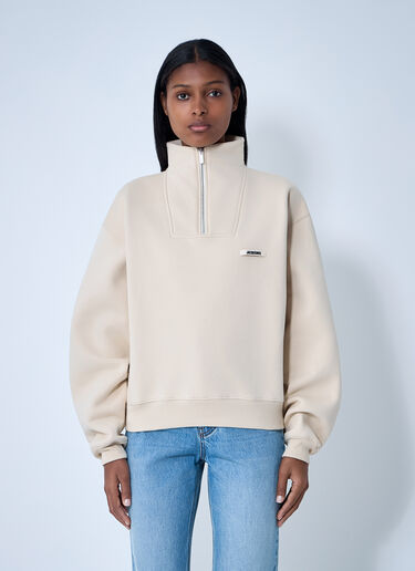 LN-CC® - Jacquemus: Le Camionneur Gros Grain Sweatshirt - Light Beige Jacquemus Le Camionneur Gros Grain Sweatshirt Light Beige jac0262024