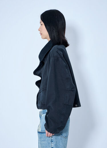 LN-CC® - Maison Margiela: Oversized Denim Jacket - Black Maison Margiela Oversized Denim Jacket Black mla0264050