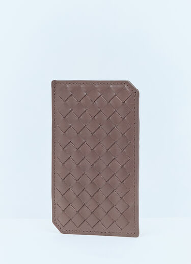 LN-CC® - Bottega Veneta: Intrecciato Piccolo Vertical Cardholder - Brown Bottega Veneta Intrecciato Piccolo Vertical Cardholder Brown bov0158016