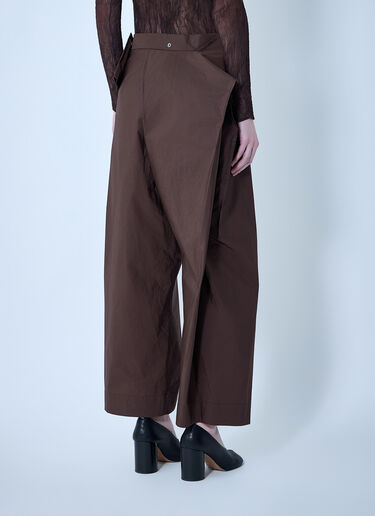 LN-CC® - Issey Miyake: Akimbo 编织裤 - 棕色 Issey Miyake Akimbo 编织裤 棕色 ism0264002